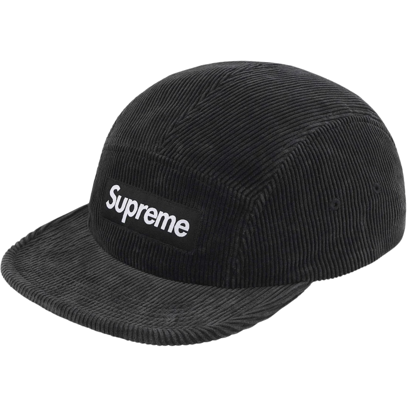 Boné Supreme Washed Camp Corduroy Preto
