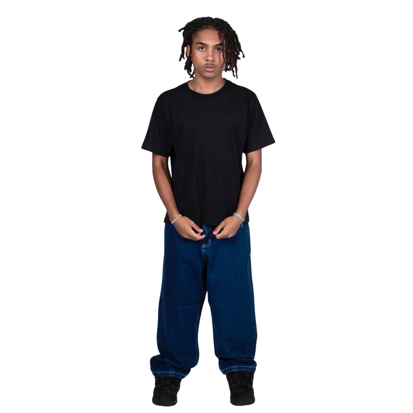 Calça Wuff Baggy Jeans Azul Escura