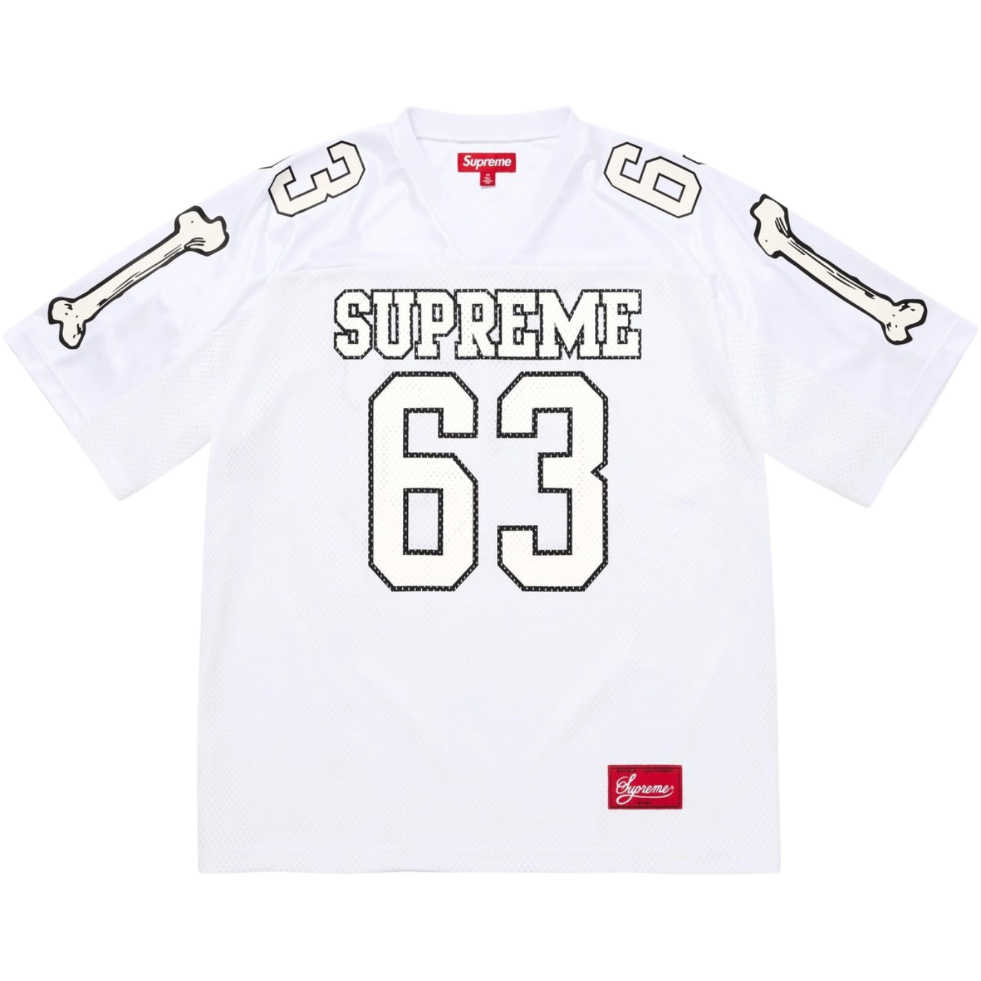 Supreme Jersey Football Bones Branca