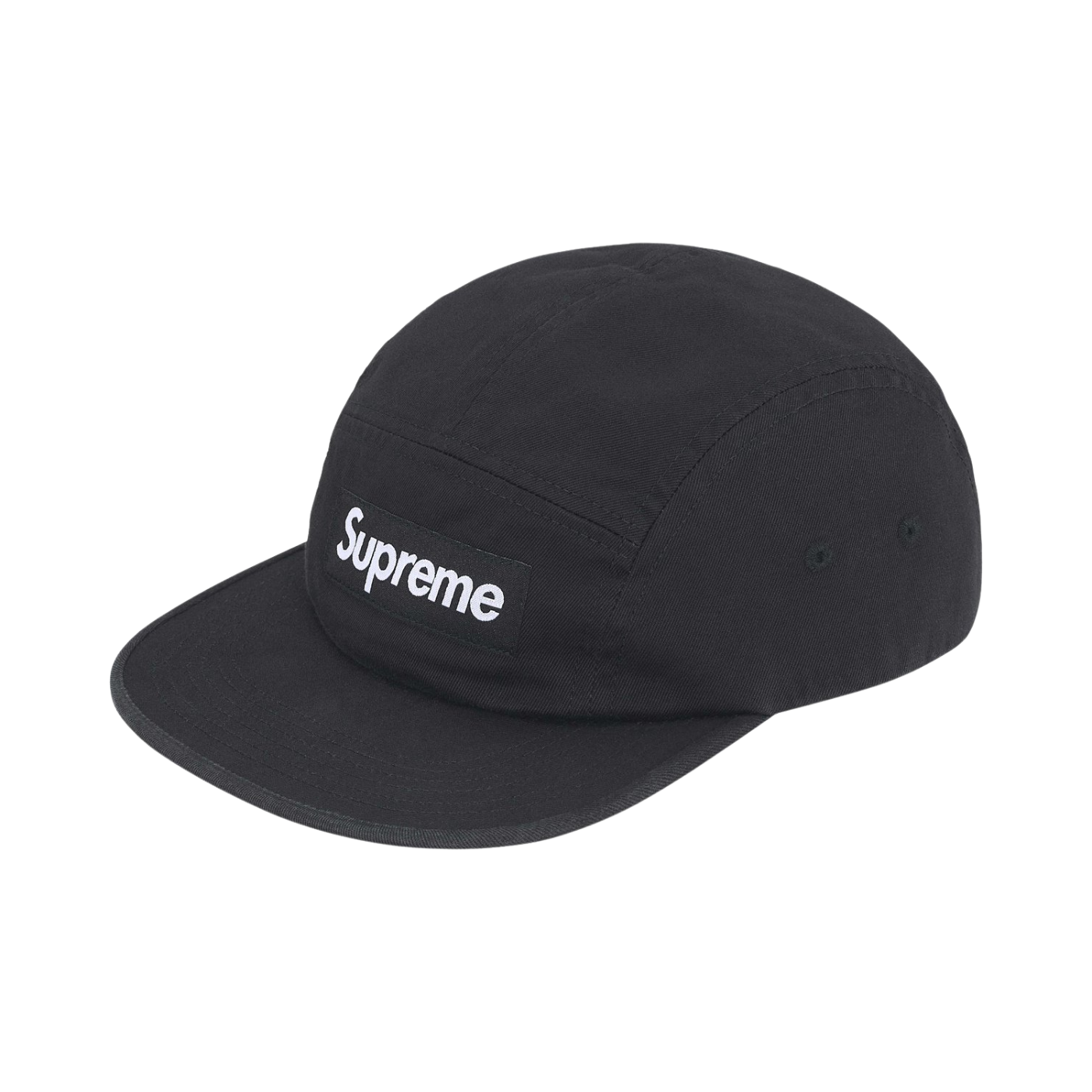 Boné Supreme Washed Chino Twill Camp Preto - FW25