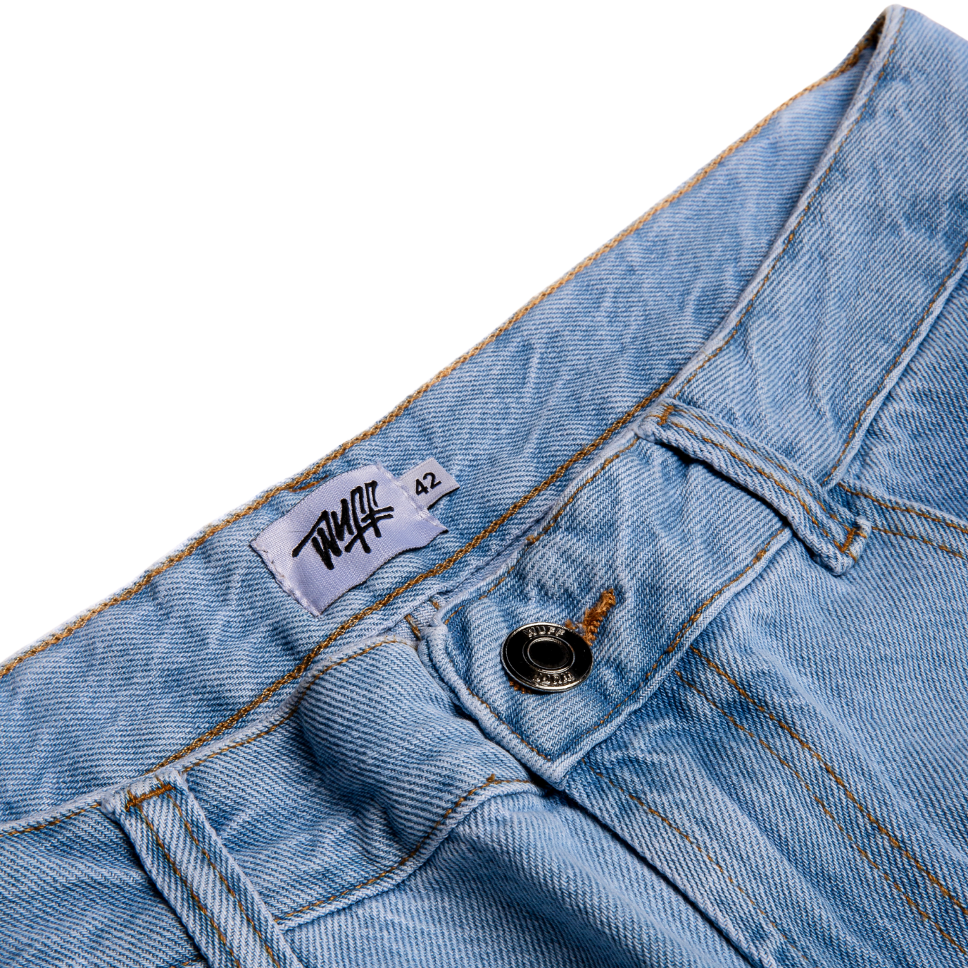 Calça Wuff Baggy Jeans Azul Clara