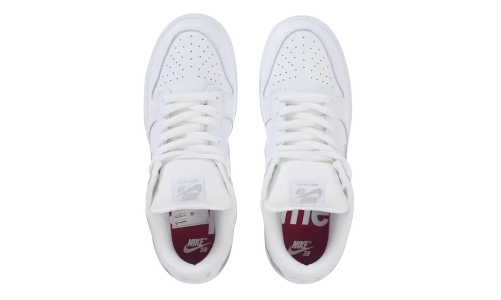 Supreme x Nike SB Dunk Low 94 White Mettalic Silver