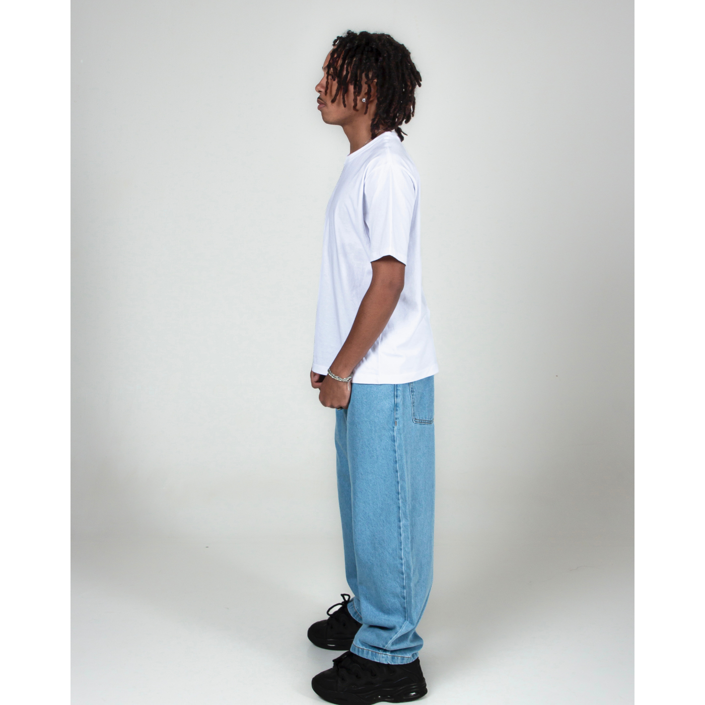 Calça Wuff Baggy Jeans Azul Clara