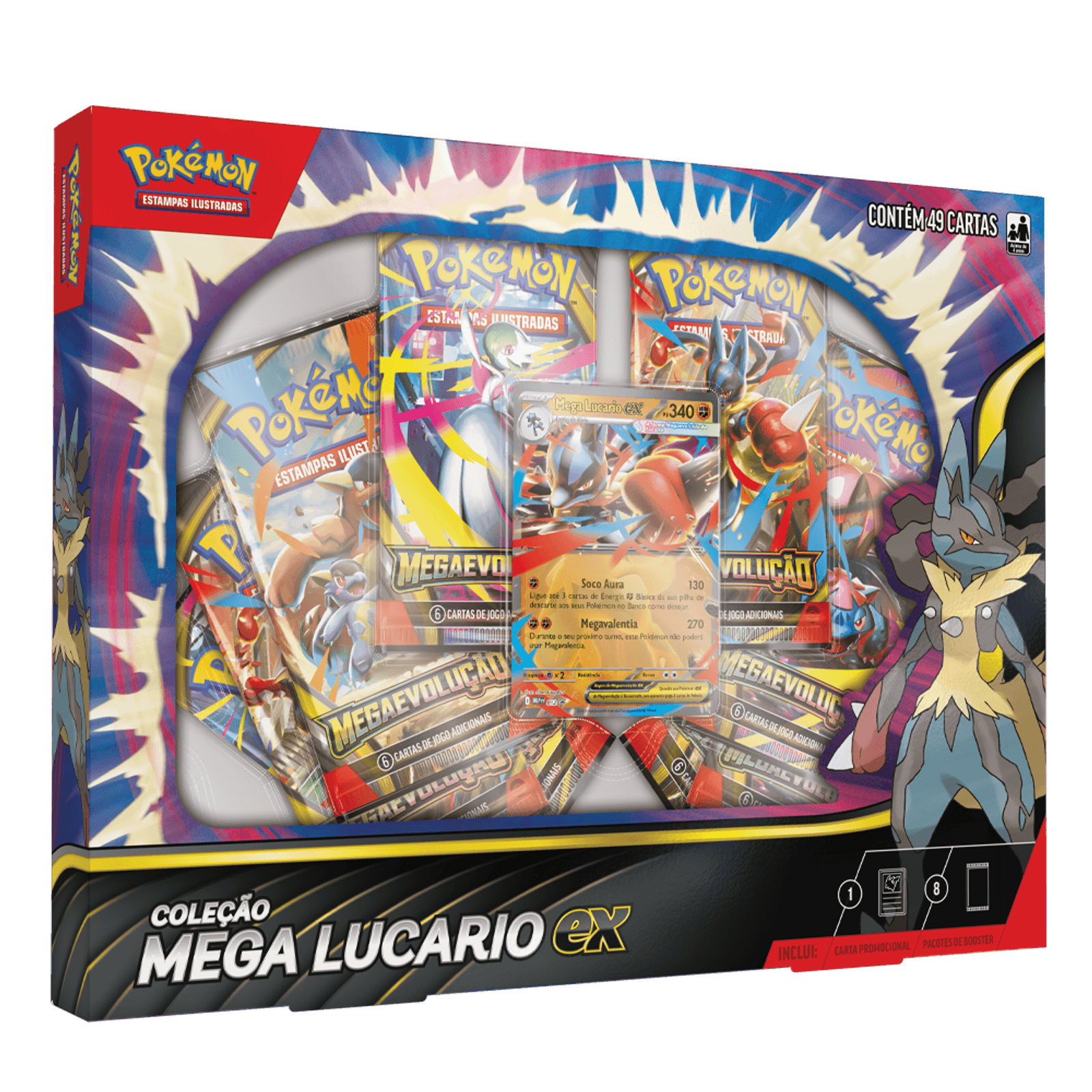 Box Pokémon Mega Lucario EX Mega Evolução