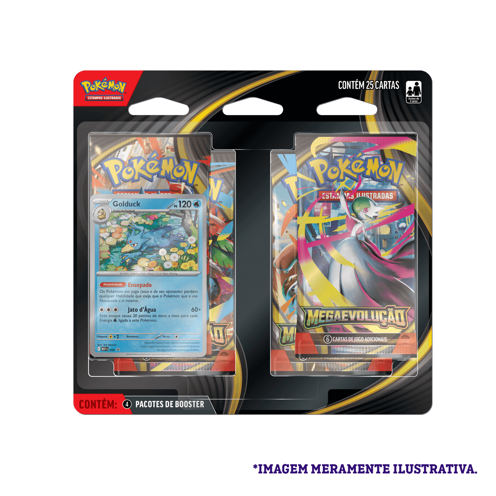 Blister Quádruplo Pokémon TCG Mega Evolução 1