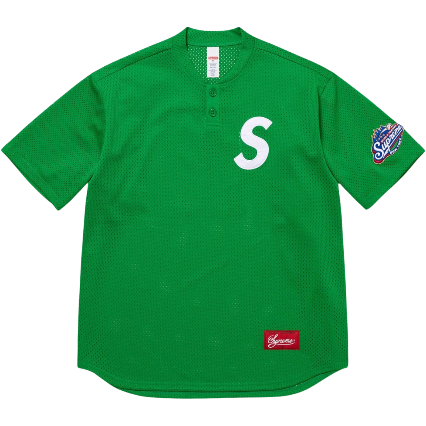 Jersey Supreme S Logo Baseball Henley Verde