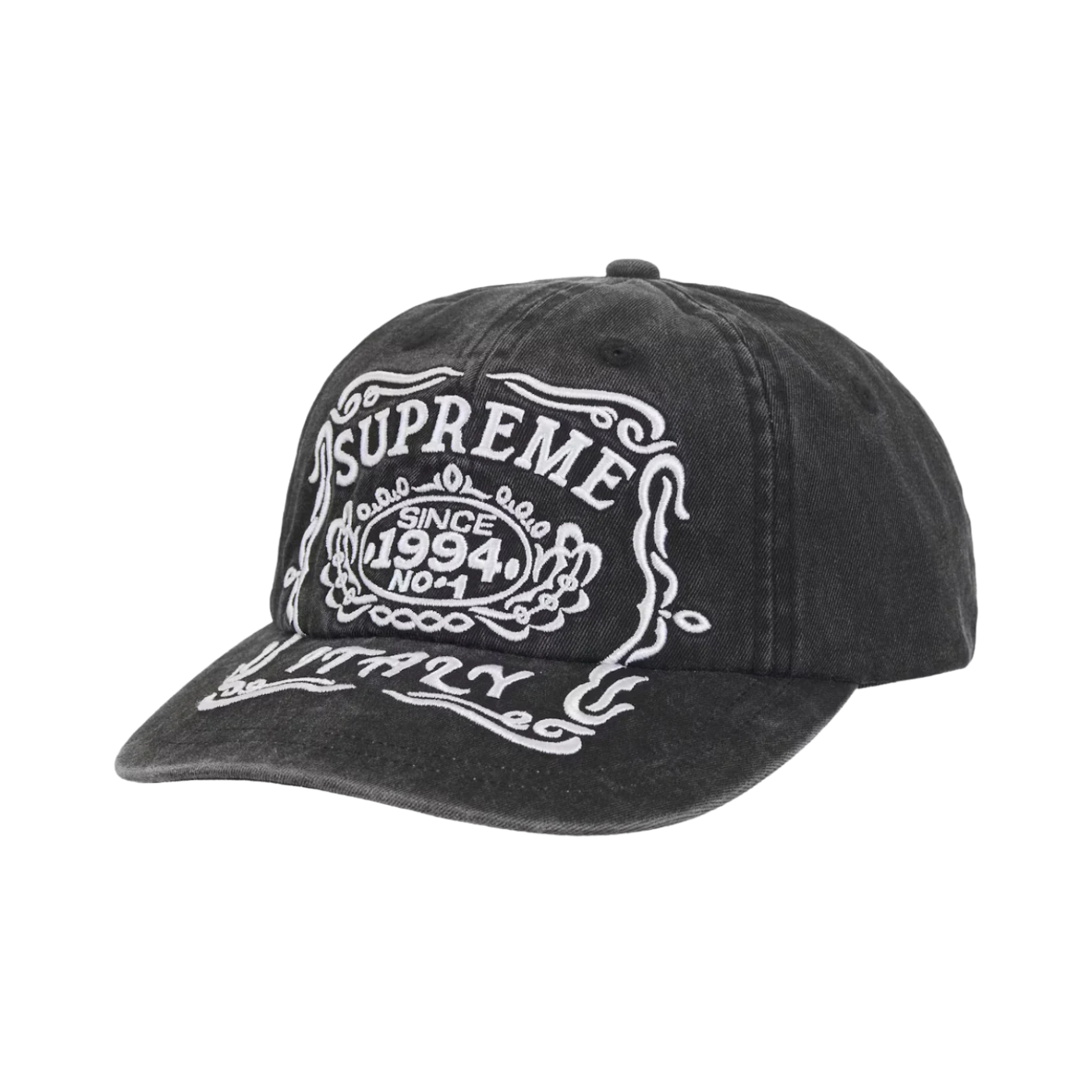 Boné Supreme Italy 6-Panel Preto