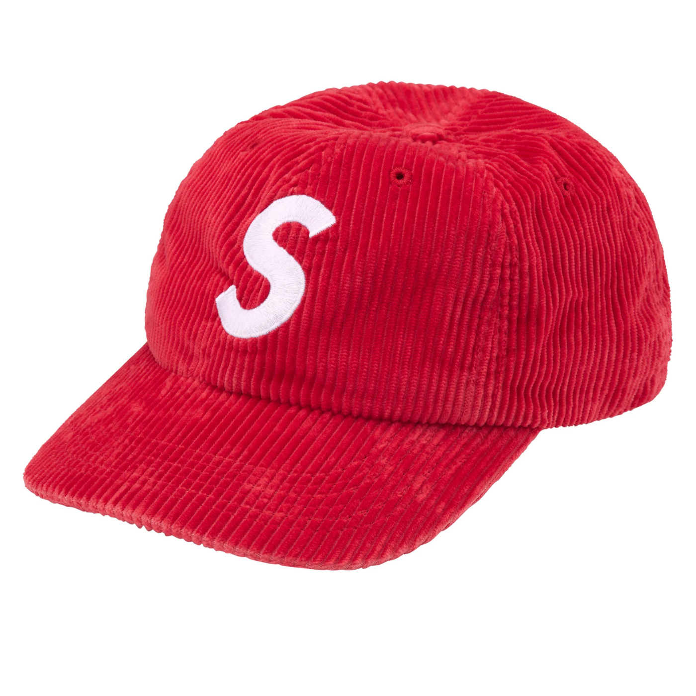 Boné Supreme Corduroy S Logo Vermelho