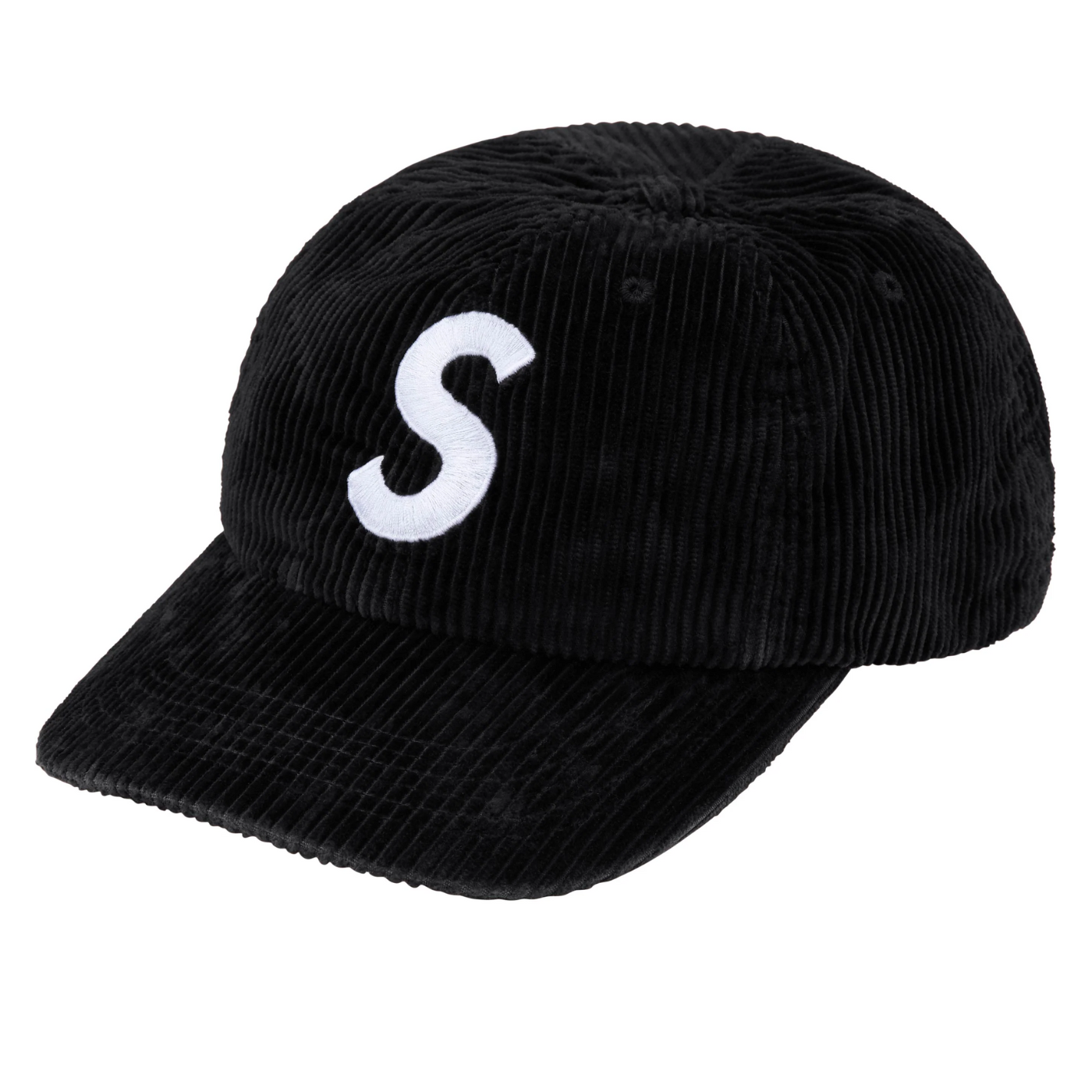 Boné Supreme Corduroy S Logo Preto