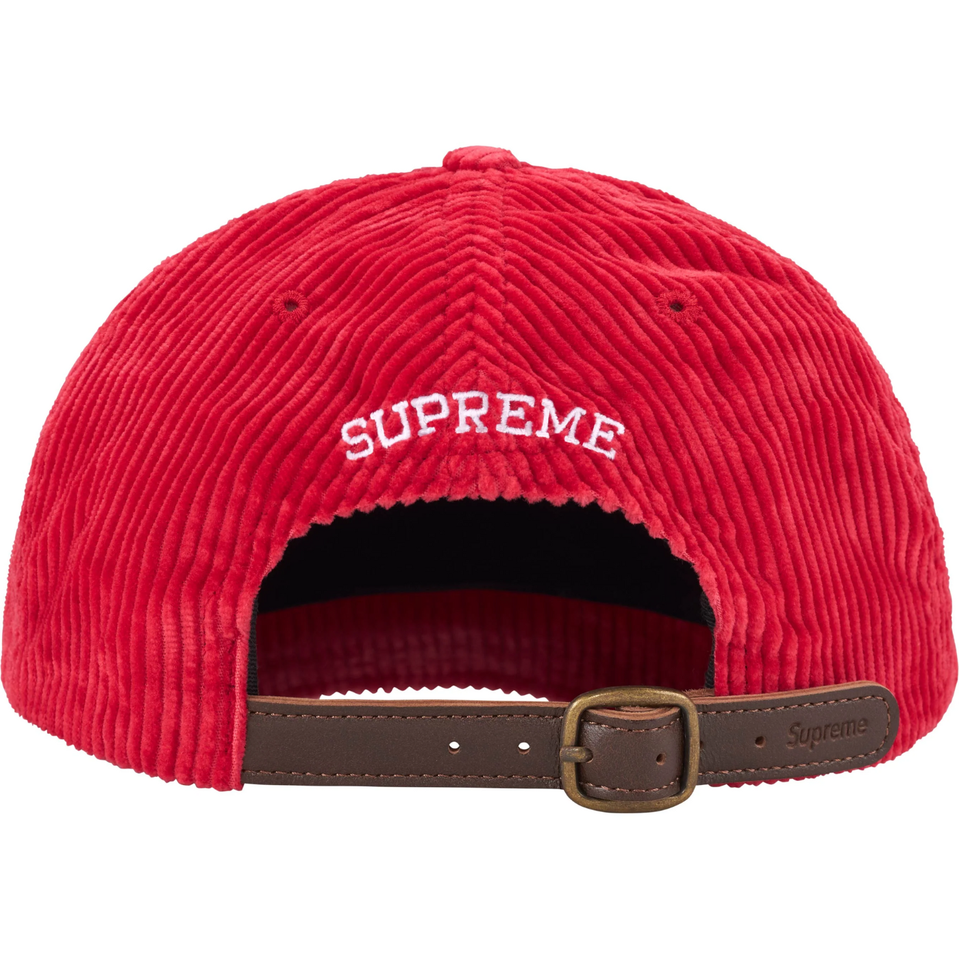 Boné Supreme Corduroy S Logo Vermelho