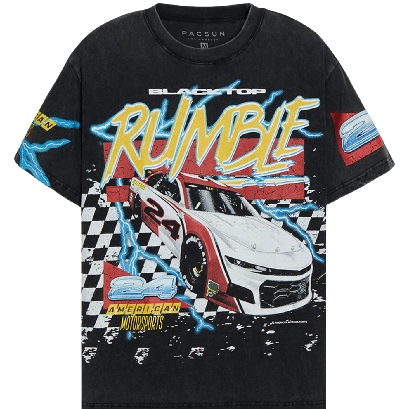 Camiseta Blacktop Rumble Black Vintage