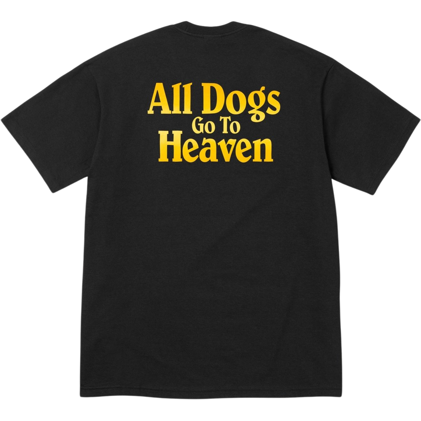Camiseta Supreme All Dogs Go To Heaven Preta