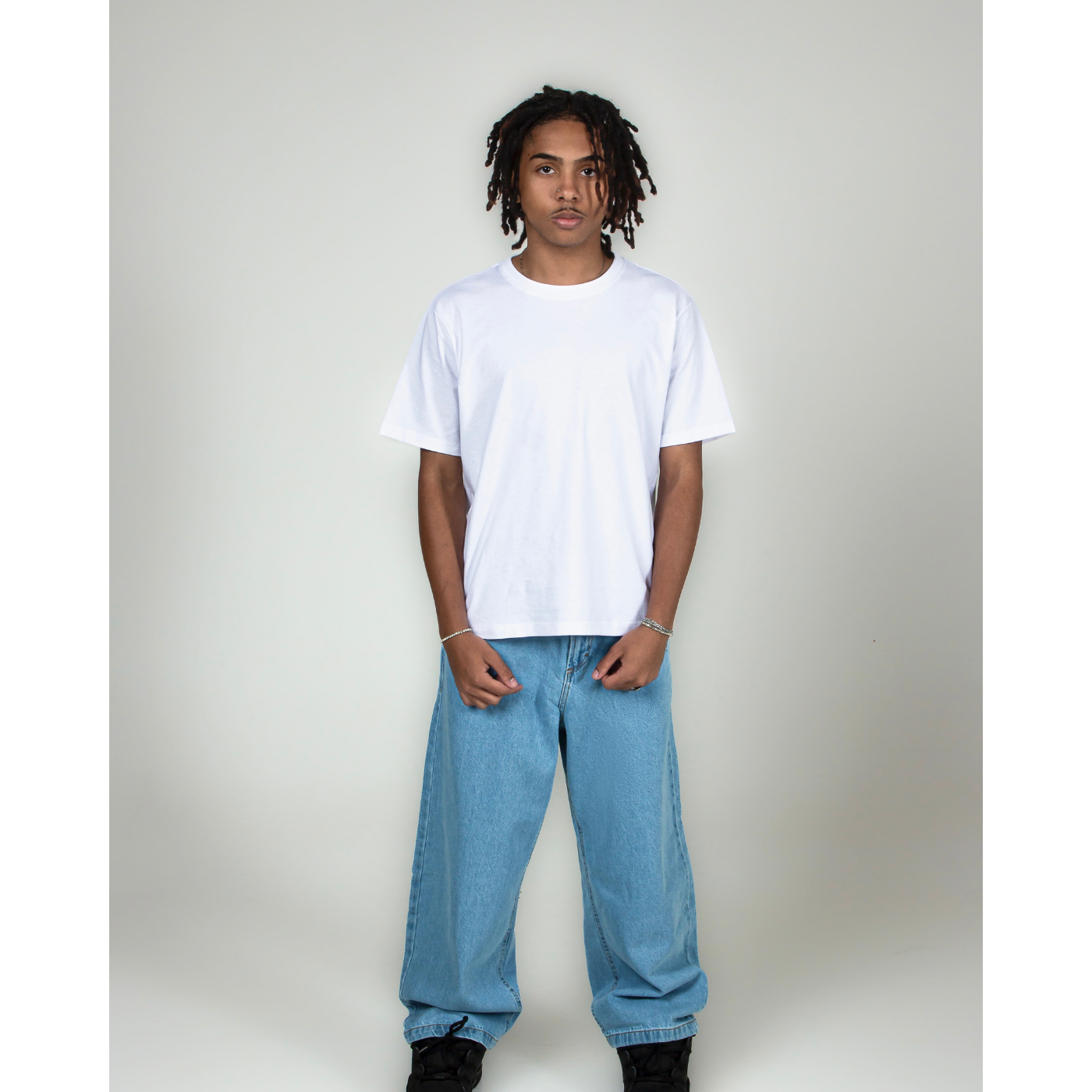 Calça Wuff Baggy Jeans Azul Clara