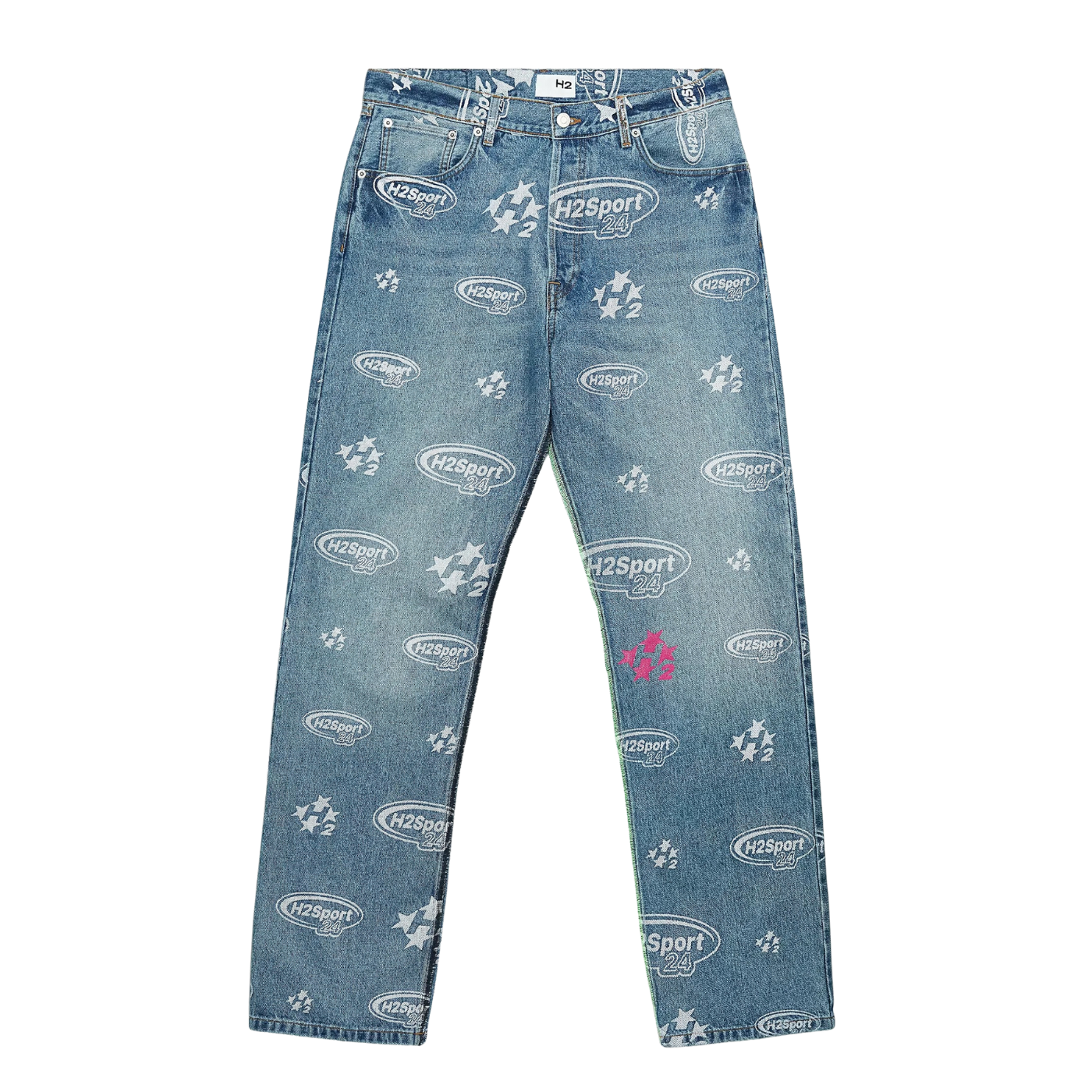 Heron Preston x H&M Calça Jeans Loose Azul