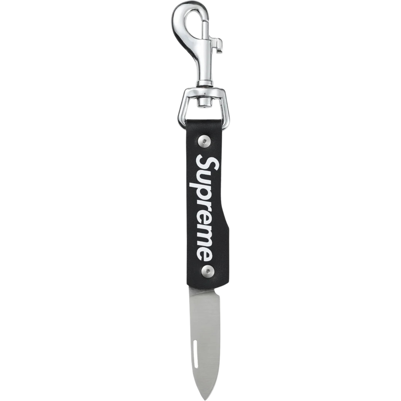 Supreme Leather Clip Knife Preto