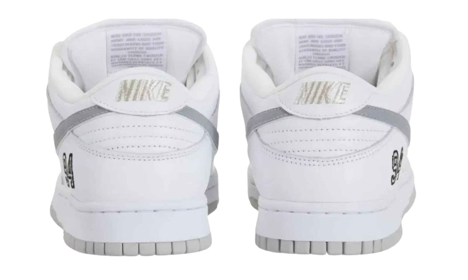 Supreme x Nike SB Dunk Low 94 White Mettalic Silver