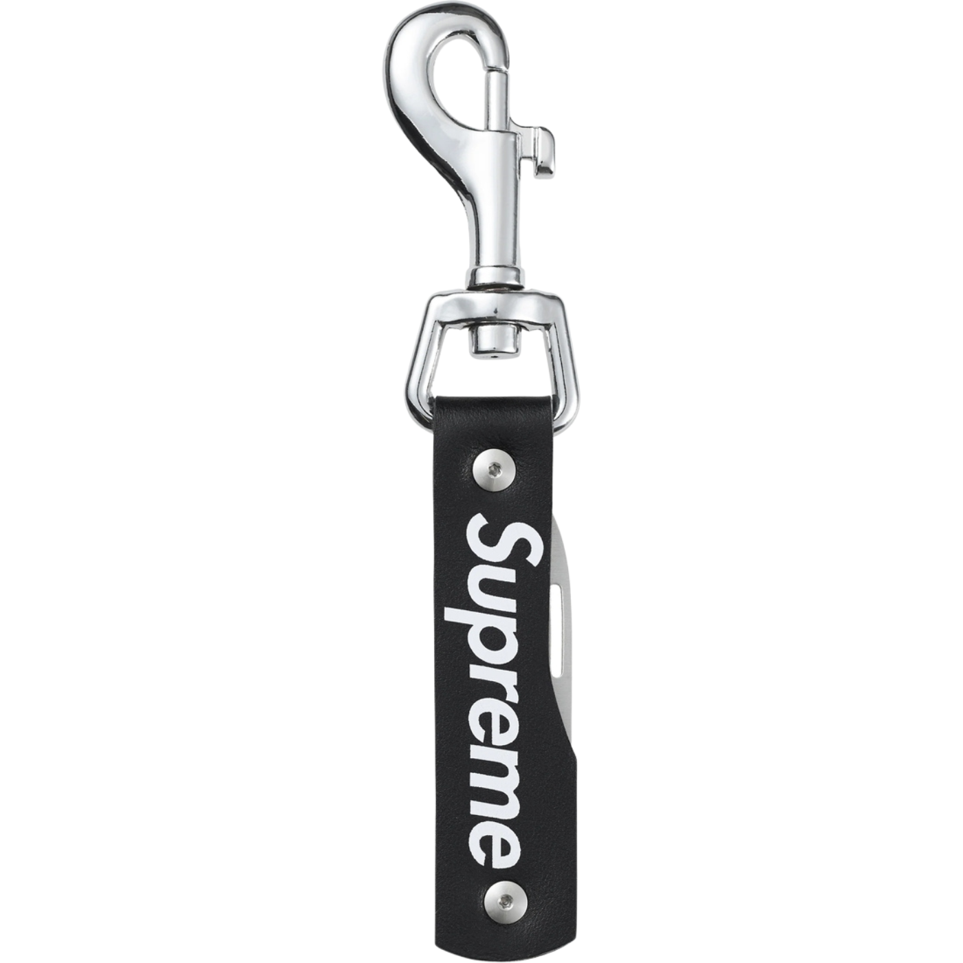 Supreme Leather Clip Knife Preto