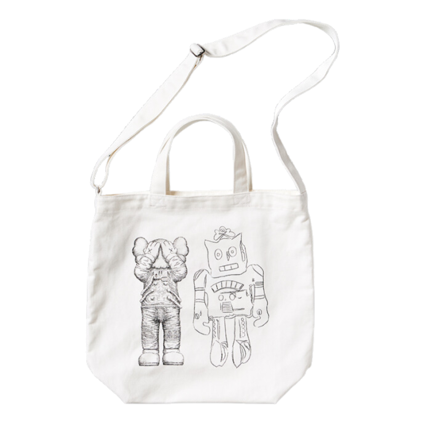 KAWS + Warhol 2Way Tote Bag White