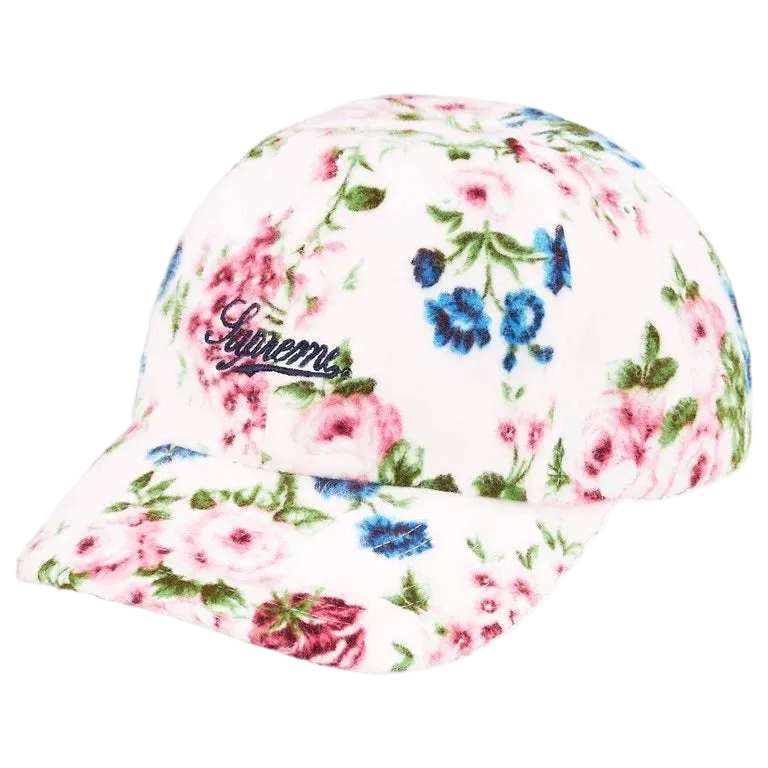 Boné Supreme Floral 6-Panel Branco